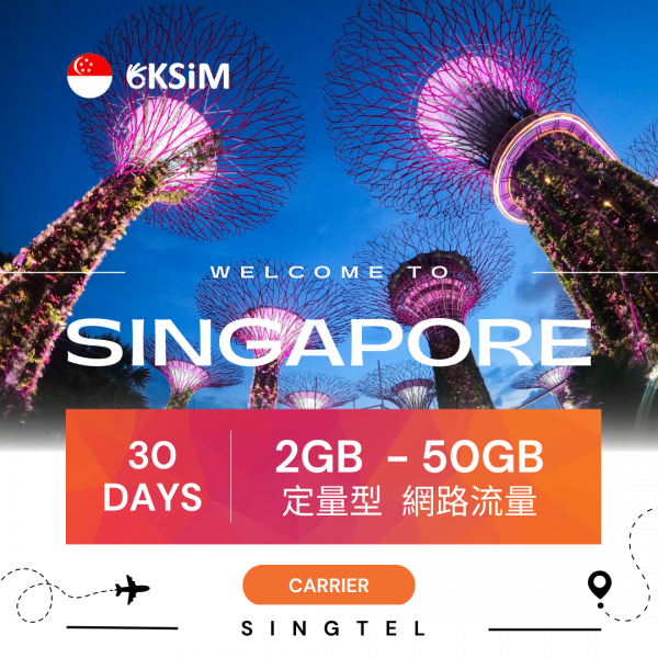 新加坡上網定量型 - 30日方案